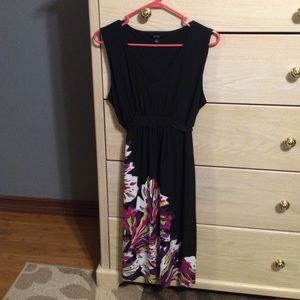Apt. 9 XL black & floral dress