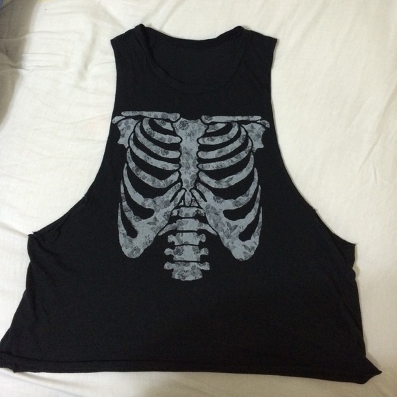 Brandy Melville Floral Ribcage Tank