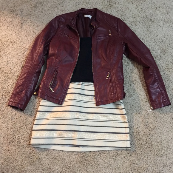 Maroon "Leather" Jacket