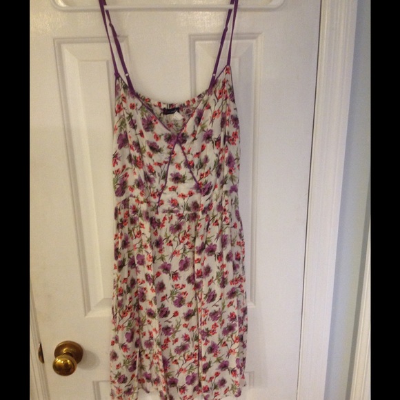 Sundress with purple flowers