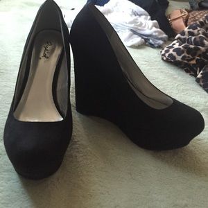 Black Wedge Heel