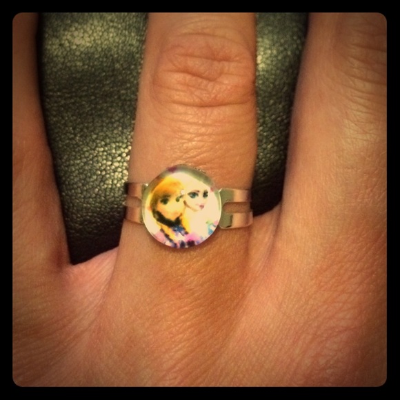 Anna & Elsa Handmade Glass Dome Adjustable Ring. - Picture 1 of 1