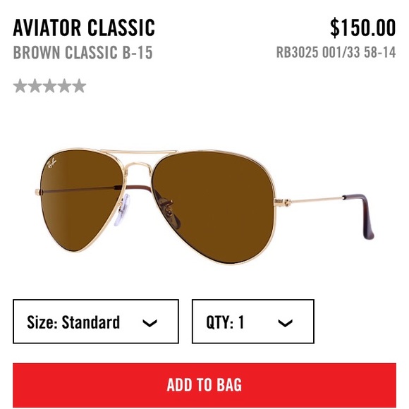 Authentic Ray-Ban aviators brown & gold