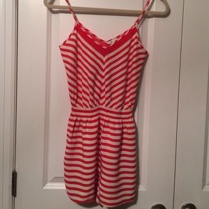 Red & White Stripe Romper