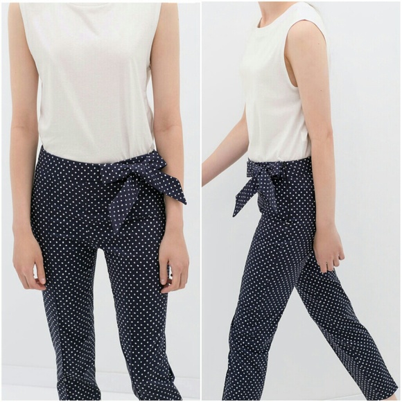 Host Pick | Zara | Polka Dot Trousers with Bow - Picture 3 of 4