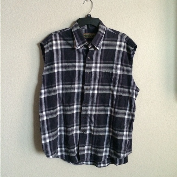 Men's Cutt Off Sleeve Flannel Vest
