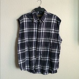 Men's Cutt Off Sleeve Flannel Vest