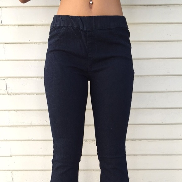 Dark denim flares/ bell bottoms