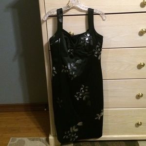 Black & silver fitted dress