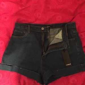 High Waisted Denim Shorts