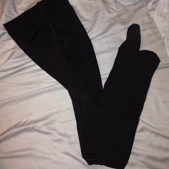 Brown fleece lined (footed) leggings