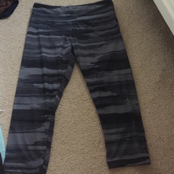 Lite grey and dark striped work out pants