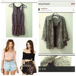 Bundle romper, blazer,half sleeve shirt