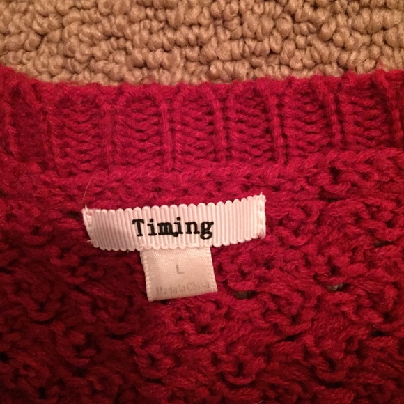 Timing Red and Blue Knitted Sweater - Picture 2 of 2