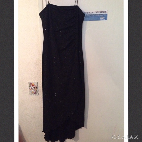 Black formal dress with sparkles