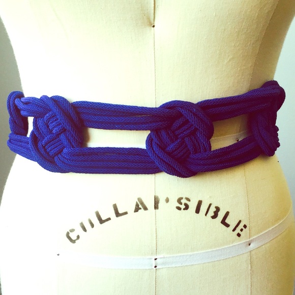 Temperley London Accessories - Temperley London Royal Blue Woven Belt
