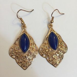 Gold and Navy Boutique Earrings!