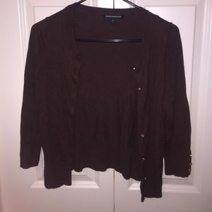 Brown sweater w/ diamond buttons