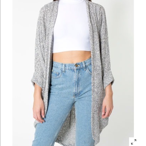 American Apparel Knit Boucle Shawl Cardigan