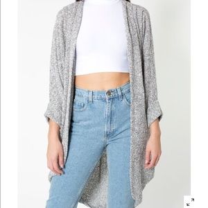 American Apparel Knit Boucle Shawl Cardigan
