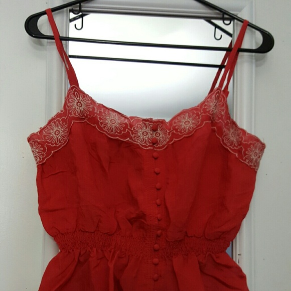 Forever 21 Coral button up tank top