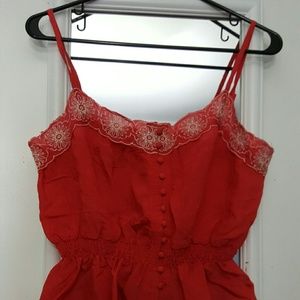 Forever 21 Coral button up tank top