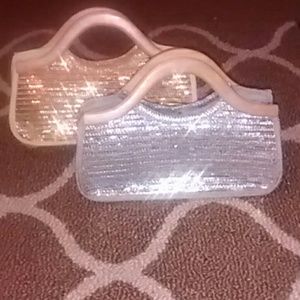 Sequence Handbags w wooden handle