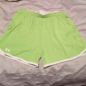 Lime green under armour shorts