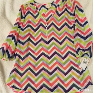 Multi-Color Chevron Top