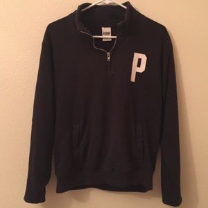 Black VS PINK Quarter Zip Sweatshirt