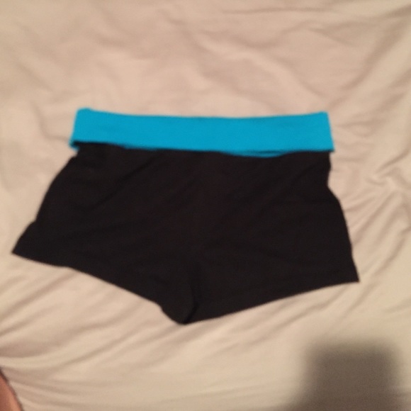 Yoga shorts with blue band! Super comfy.