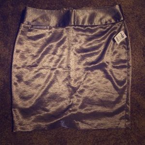 Bundle! Metallic pencil skirt and champagne dress