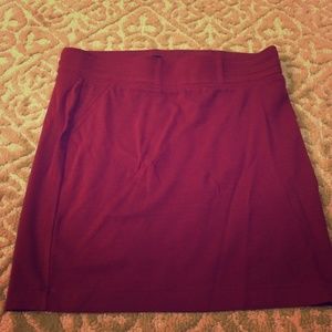 Dark red stretchy pencil skirt