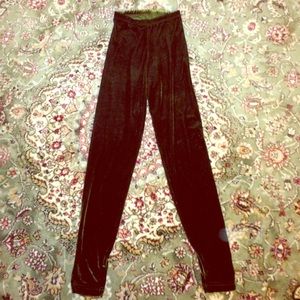 American Apparel Forest Green Velvet Leggings