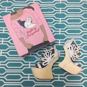 Jeffrey Campbell Corleone (White) - Size 7