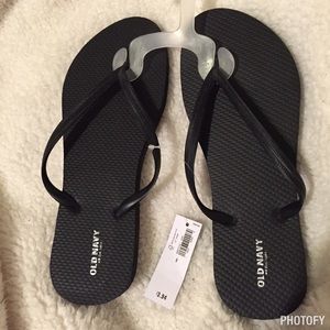 Black Flip Flops