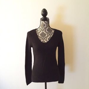 Old Navy Black Woven Sweater