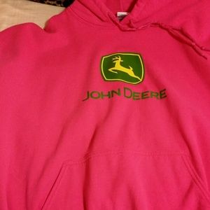 Pink john Deere Hoodie