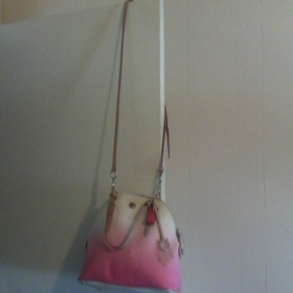 Coach Peyton Ombre Domed Satchel (Pomegranate)