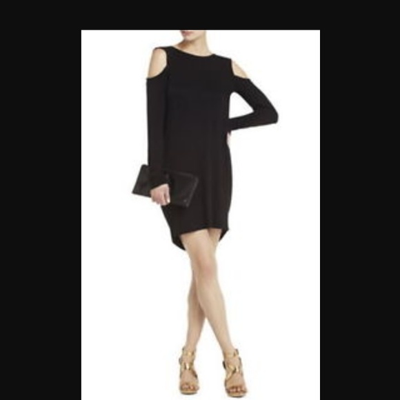 SOLD! BCBGMAXAZRIA Open-Back Cold Shoulder Dress