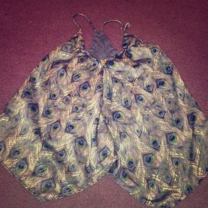 Cute Peacock tank! Worn twice