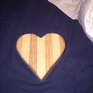 Small heart shaped jewelry box.