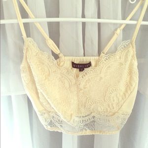 Cream crop top