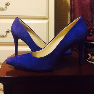 Nine West Blue Suede Pump