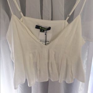 Rehab pleated crop top