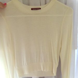 American Apparel cream crop top