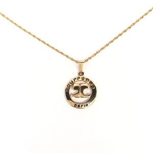 Courreges gold color necklace