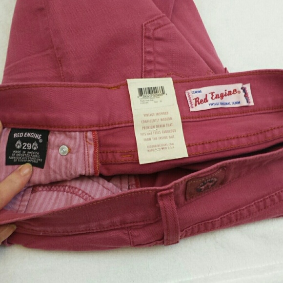 Rose petal pink cayenne Red Engine skinny jean - Picture 4 of 4