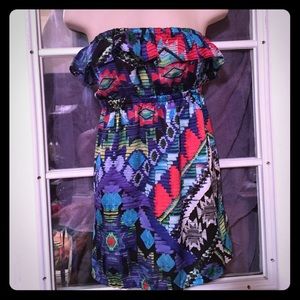 Tribal multicolored short dress/long shirt