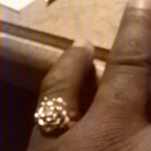 14K GOLD WOMENS ROSE RING